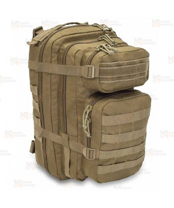 Mochila táctica sanitaria Soporte Vital Básico SVB) con sistema Molle de color kaki