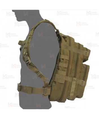 Mochila táctica sanitaria Soporte Vital Básico SVB) con sistema Molle de color kaki