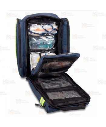 Mochila de media capacidad de Soporte Vital Básico color negro