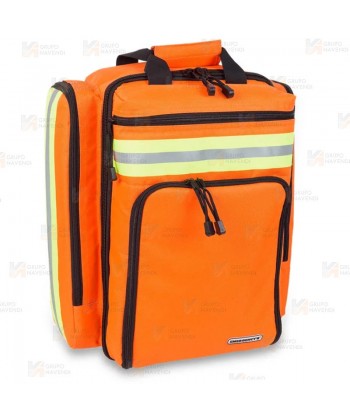 Mochila de media capacidad de Soporte Vital Básico color naranja