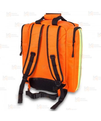 Mochila de media capacidad de Soporte Vital Básico color naranja