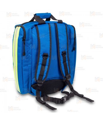 Mochila de media capacidad de Soporte Vital Básico color azulina