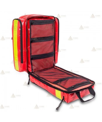 Mochila de media capacidad de Soporte Vital Básico de Tarpaulin color rojo