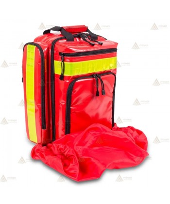 Mochila de media capacidad de Soporte Vital Básico de Tarpaulin color rojo