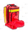 Mochila de media capacidad de Soporte Vital Básico de Tarpaulin color rojo