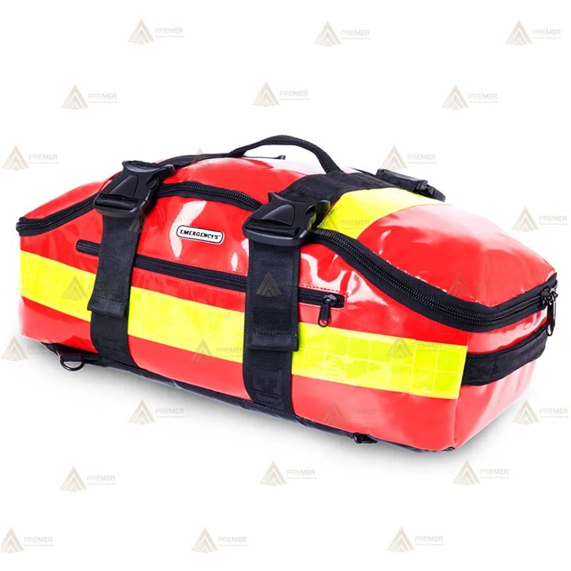 Mochila trapezoidal soporte vital básico (SVB) color rojo