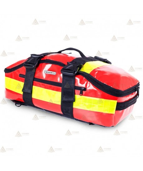Mochila trapezoidal soporte vital básico (SVB) color rojo