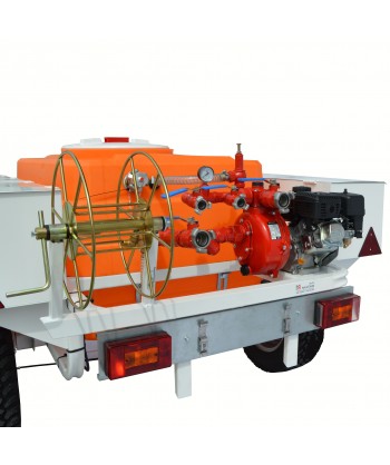 Remolque contra incendios con bomba de 10 Bar - 500 lit/min para Aeródromos y Helipuertos.