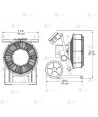 Ventilador/extractor de velocidad variable de 40 cm ø  (17.143 m³/hr)