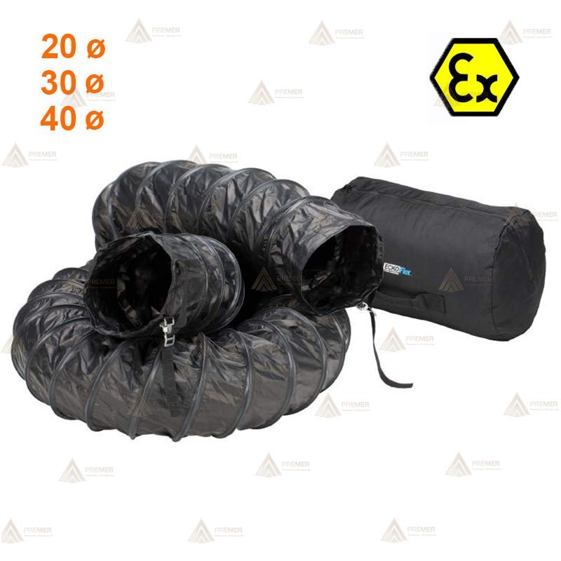 Tubos ATEX para extractores Ramfan de 20, 30 y 40 cm Ø