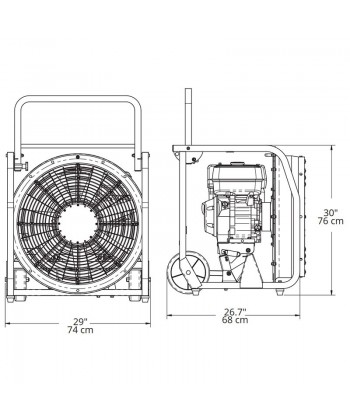 PPV a gasolina con motor Honda de 8.5 Hp y 60 cm ø  (47.260 m³/h)