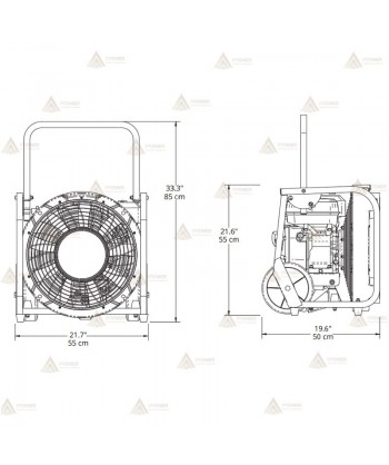 PPV a gasolina con motor Honda de 5.5 Hp y 46 cm ø  (31.799 m³/h)