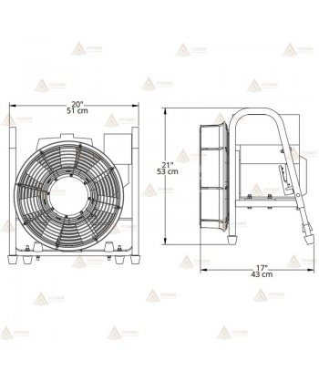 PPV a gasolina con motor Honda de 4,6 Hp y 46 cm ø  (17.099 m³/h)