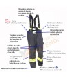 Cubrepantalón de intervención para bomberos color rojo