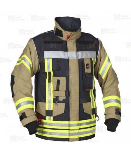 Chaquetón de intervención para bomberos color marino/arena