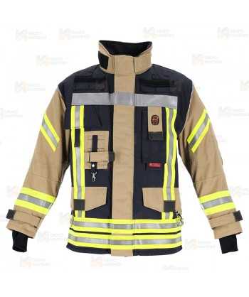 Chaquetón de intervención para bomberos color marino/arena