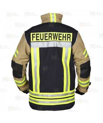 Chaquetón de intervención para bomberos color marino/arena