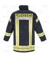 Chaquetón largo de Nomex y membrana Airtex para bombero color azul marino