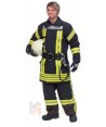 Chaquetón largo de Nomex y membrana Airtex para bombero color azul marino