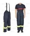Cubrepantalón o pantalón de bombero EN 469 Nivel 2 color azul marino
