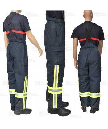 Cubrepantalón o pantalón de bombero EN 469 Nivel 2 color azul marino
