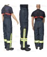 Cubrepantalón o pantalón de bombero EN 469 Nivel 2 color azul marino