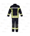 Peto de bombero con membrana para rescates técnicos. Color azul marino oscuro