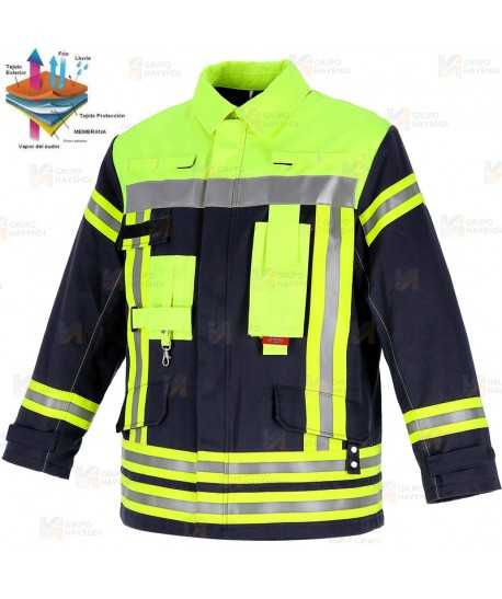 Chaquetón de bombero con membrana para rescates técnicos y parque