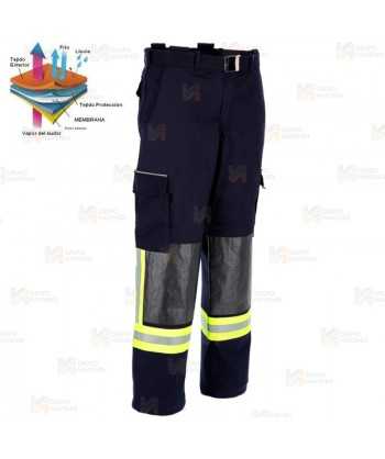 Pantalón de bombero con membrana para rescates técnicos. Color azul marino oscuro