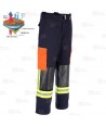 Pantalón de bombero con membrana para rescates técnicos. Marino y naranja flúor