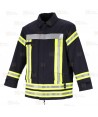 Chaqueta de bombero de Nomex y viscosa para parque y rescates, Color azul marino