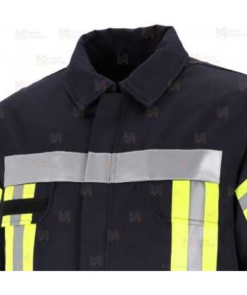 Chaqueta de bombero de Nomex y viscosa para parque y rescates, Color azul marino