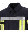 Chaqueta de bombero de Nomex y viscosa para parque y rescates, Color azul marino