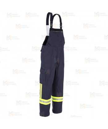 Peto de bombero de Nomex y viscosa para parque y rescates, Color azul marino
