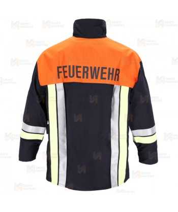 Chaqueta ignífuga bicolor de Kermel de bombero para parque y rescates