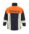 Chaqueta ignífuga bicolor de Kermel de bombero para parque y rescates