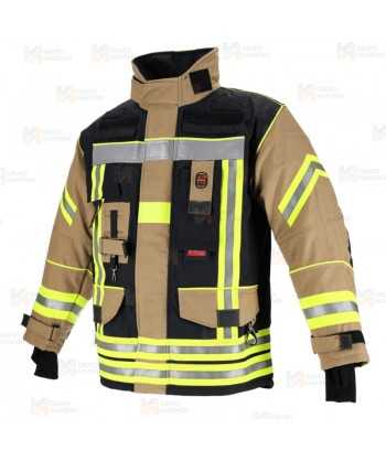Chaquetón de intervención Premiun para bomberos color arena/marino