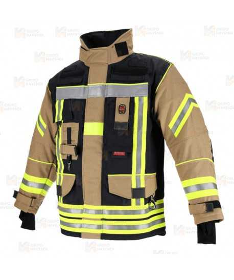 Chaquetón de intervención Premiun para bomberos color arena/marino