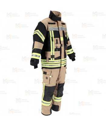 Chaquetón de intervención Premiun para bomberos color arena/marino