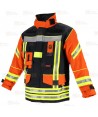 Chaquetón de intervención Premiun para bomberos color naranja/marino