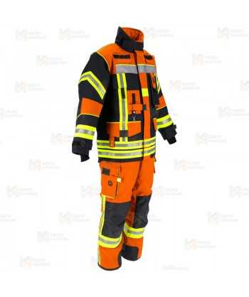 Chaquetón de intervención Premiun para bomberos color naranja/marino