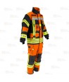 Chaquetón de intervención Premiun para bomberos color naranja/marino