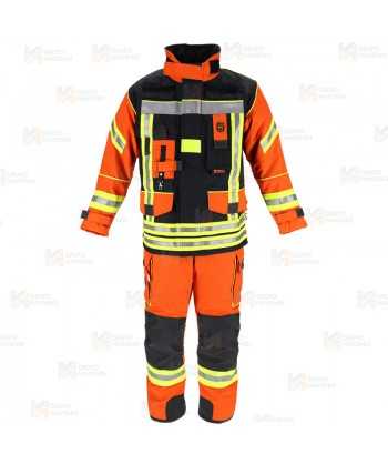 Chaquetón de intervención Premiun para bomberos color naranja/marino