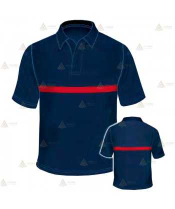 Polo de manga corta personalizable para parque de bomberos