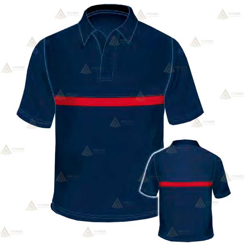 Polo de manga corta personalizable para parque de bomberos