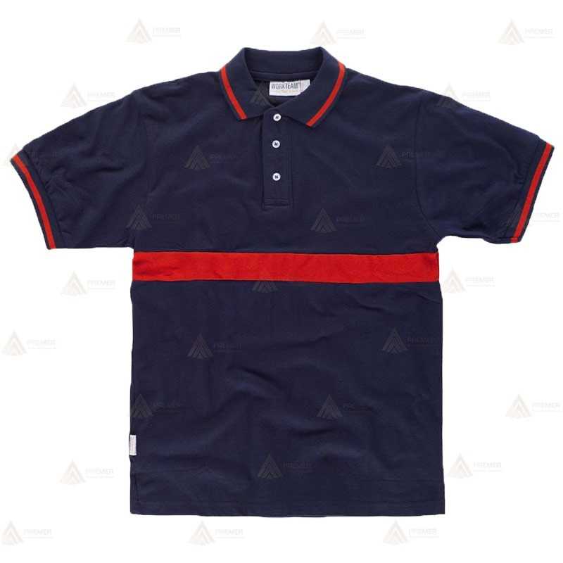 Polo de manga corta de algodón para parque de bomberos