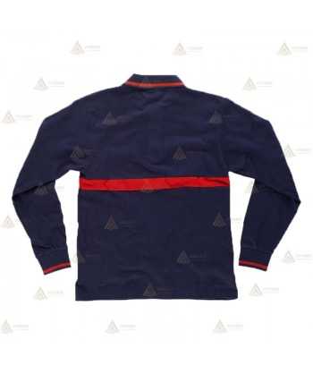 Polo de manga larga de algodón para parque de bomberos