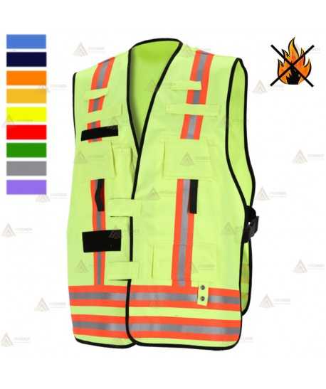 Chaleco de bombero para identificación de funciones