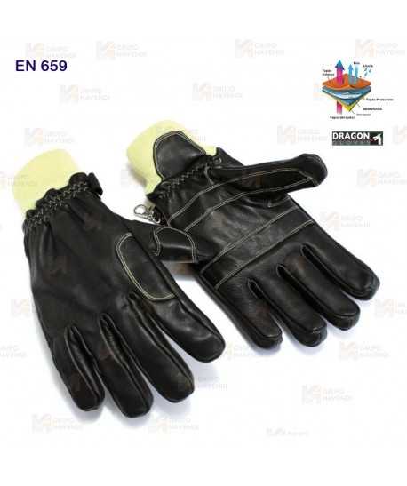 Guante de bombero con membrana impermeable y transpirable