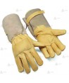 Guantes para bomberos forestales en piel flor hidrofugada e ignífuga